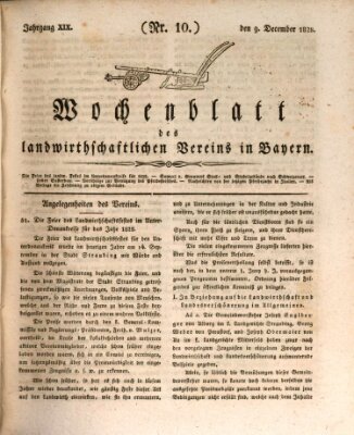 Wochenblatt des Landwirtschaftlichen Vereins in Bayern Dienstag 9. Dezember 1828