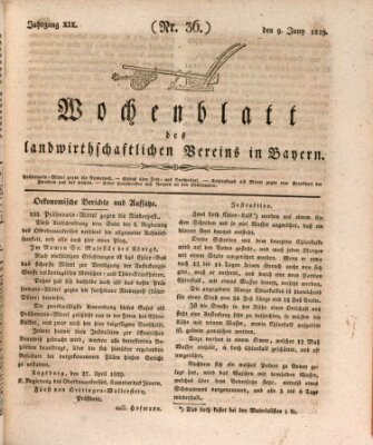 Wochenblatt des Landwirtschaftlichen Vereins in Bayern Dienstag 9. Juni 1829