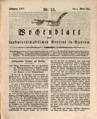 Wochenblatt des Landwirtschaftlichen Vereins in Bayern Dienstag 4. März 1834