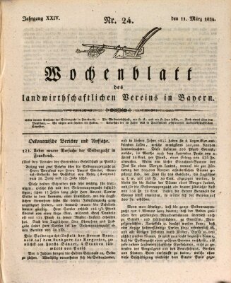 Wochenblatt des Landwirtschaftlichen Vereins in Bayern Dienstag 11. März 1834