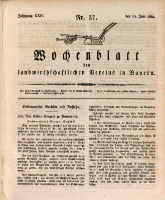 Wochenblatt des Landwirtschaftlichen Vereins in Bayern Dienstag 10. Juni 1834