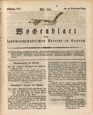 Wochenblatt des Landwirtschaftlichen Vereins in Bayern Dienstag 29. September 1835