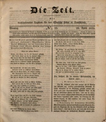 Die Zeit Montag 16. April 1832