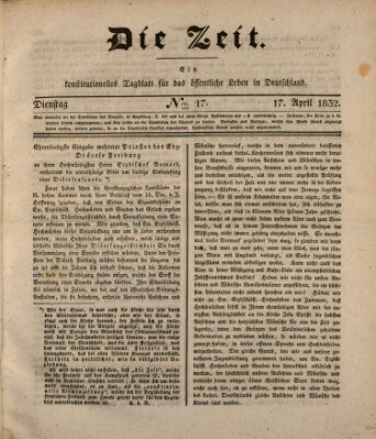 Die Zeit Dienstag 17. April 1832