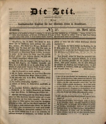 Die Zeit Sonntag 29. April 1832