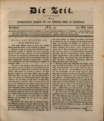 Die Zeit Sonntag 13. Mai 1832