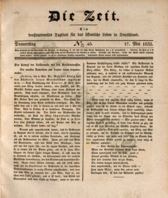 Die Zeit Donnerstag 17. Mai 1832