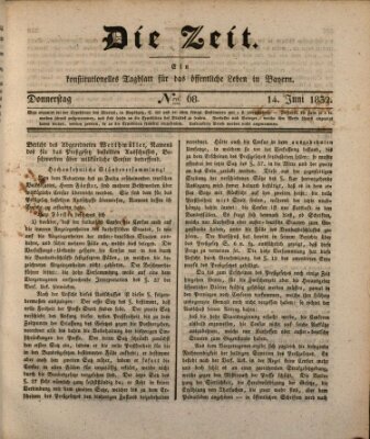 Die Zeit Donnerstag 14. Juni 1832