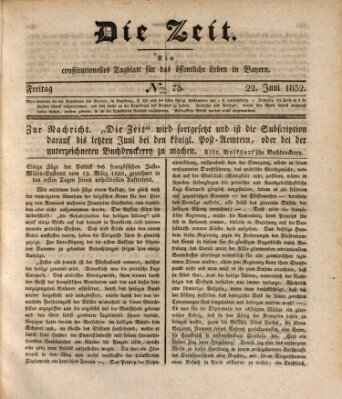 Die Zeit Freitag 22. Juni 1832