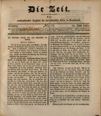 Die Zeit Sonntag 24. Juni 1832