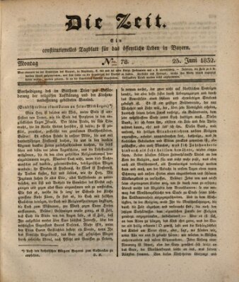 Die Zeit Montag 25. Juni 1832