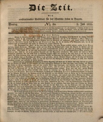 Die Zeit Montag 2. Juli 1832