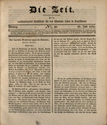 Die Zeit Montag 16. Juli 1832