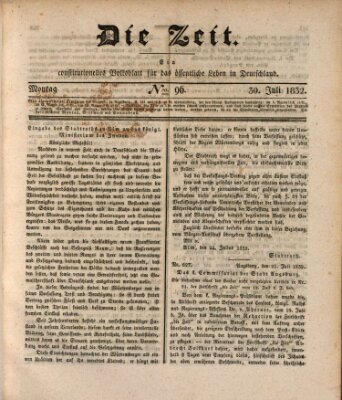 Die Zeit Montag 30. Juli 1832