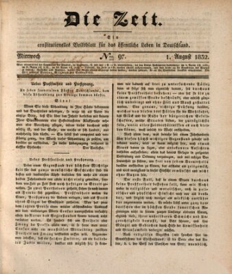 Die Zeit Mittwoch 1. August 1832