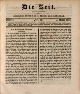 Die Zeit Samstag 4. August 1832