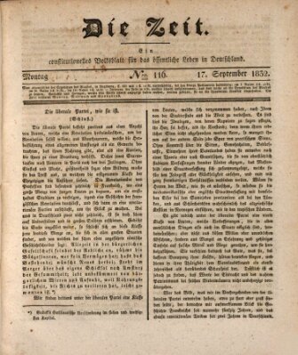 Die Zeit Montag 17. September 1832