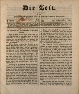 Die Zeit Samstag 22. September 1832