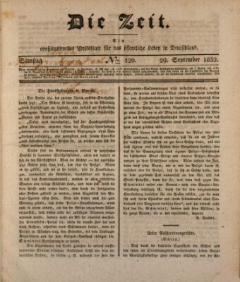 Die Zeit Samstag 29. September 1832