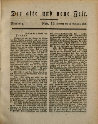 Die alte und neue Zeit Dienstag 15. November 1831