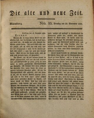 Die alte und neue Zeit Dienstag 29. November 1831