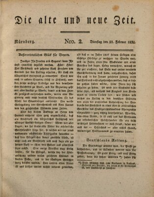 Die alte und neue Zeit Dienstag 28. Februar 1832