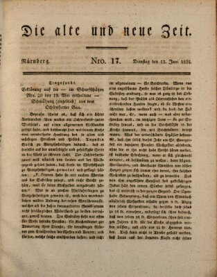 Die alte und neue Zeit Dienstag 12. Juni 1832