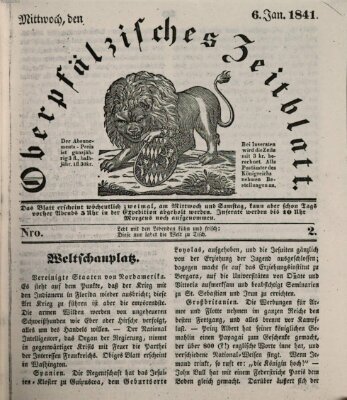 Oberpfälzisches Zeitblatt (Amberger Tagblatt) Mittwoch 6. Januar 1841