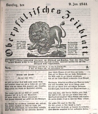 Oberpfälzisches Zeitblatt (Amberger Tagblatt) Samstag 9. Januar 1841