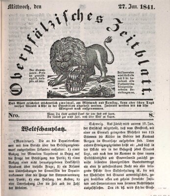 Oberpfälzisches Zeitblatt (Amberger Tagblatt) Mittwoch 27. Januar 1841