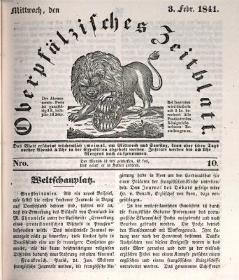 Oberpfälzisches Zeitblatt (Amberger Tagblatt) Mittwoch 3. Februar 1841