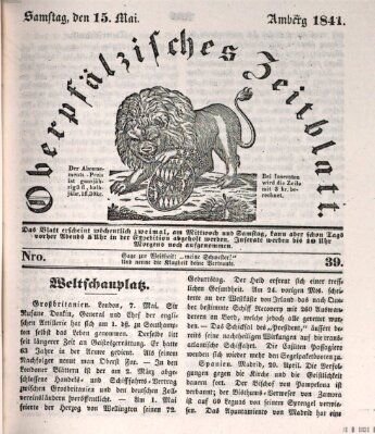 Oberpfälzisches Zeitblatt (Amberger Tagblatt) Samstag 15. Mai 1841