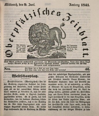 Oberpfälzisches Zeitblatt (Amberger Tagblatt) Mittwoch 9. Juni 1841