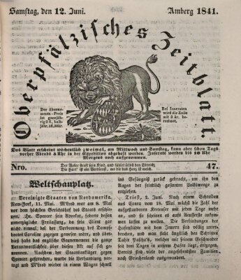 Oberpfälzisches Zeitblatt (Amberger Tagblatt) Samstag 12. Juni 1841