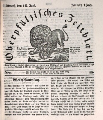 Oberpfälzisches Zeitblatt (Amberger Tagblatt) Mittwoch 16. Juni 1841