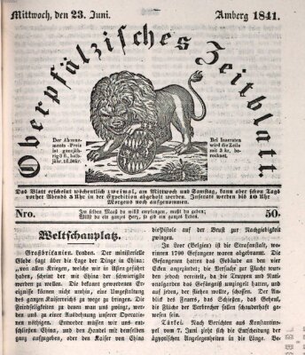 Oberpfälzisches Zeitblatt (Amberger Tagblatt) Mittwoch 23. Juni 1841