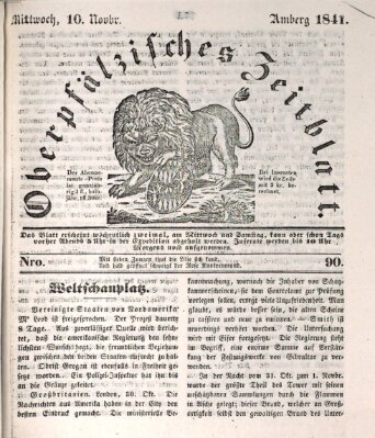 Oberpfälzisches Zeitblatt (Amberger Tagblatt) Mittwoch 10. November 1841