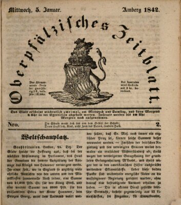 Oberpfälzisches Zeitblatt (Amberger Tagblatt) Mittwoch 5. Januar 1842