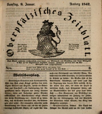 Oberpfälzisches Zeitblatt (Amberger Tagblatt) Samstag 8. Januar 1842