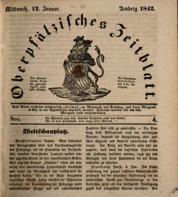 Oberpfälzisches Zeitblatt (Amberger Tagblatt) Mittwoch 12. Januar 1842