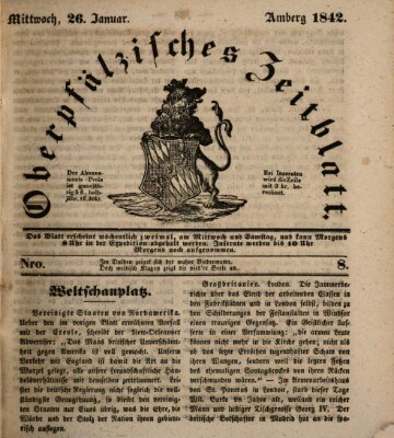 Oberpfälzisches Zeitblatt (Amberger Tagblatt) Mittwoch 26. Januar 1842