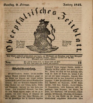 Oberpfälzisches Zeitblatt (Amberger Tagblatt) Mittwoch 9. Februar 1842