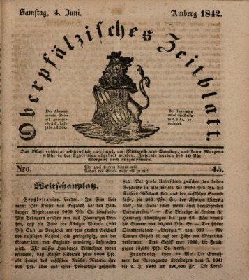 Oberpfälzisches Zeitblatt (Amberger Tagblatt) Samstag 4. Juni 1842