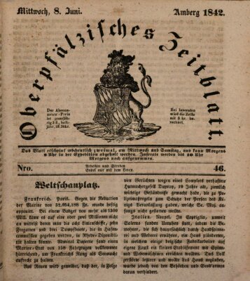 Oberpfälzisches Zeitblatt (Amberger Tagblatt) Mittwoch 8. Juni 1842