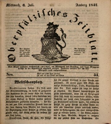 Oberpfälzisches Zeitblatt (Amberger Tagblatt) Mittwoch 6. Juli 1842