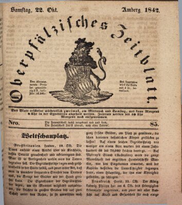 Oberpfälzisches Zeitblatt (Amberger Tagblatt) Samstag 22. Oktober 1842