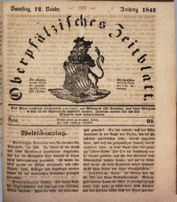 Oberpfälzisches Zeitblatt (Amberger Tagblatt) Samstag 12. November 1842