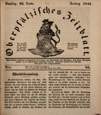 Oberpfälzisches Zeitblatt (Amberger Tagblatt) Samstag 26. November 1842