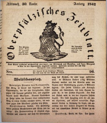 Oberpfälzisches Zeitblatt (Amberger Tagblatt) Mittwoch 30. November 1842