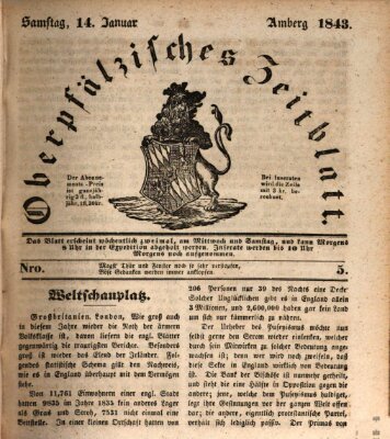 Oberpfälzisches Zeitblatt (Amberger Tagblatt) Samstag 14. Januar 1843